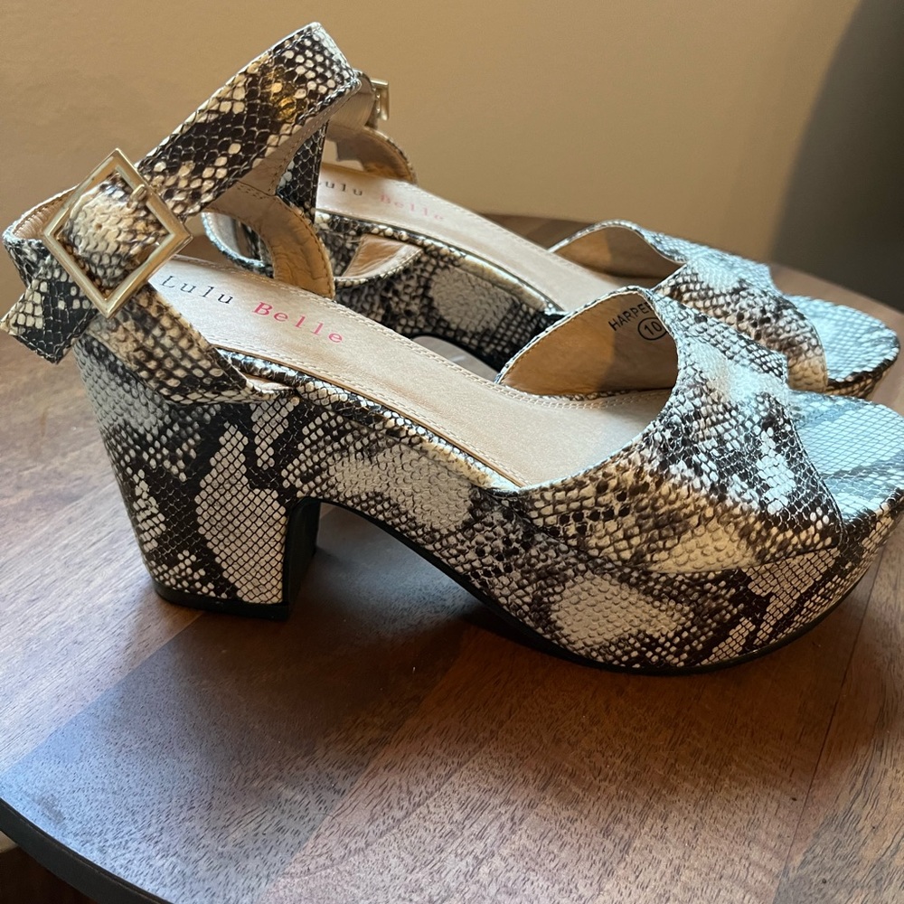 Snake skin heels